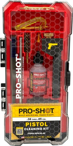 PRO SHOT PISTOL CLEANING KIT - .38-.45 CAL