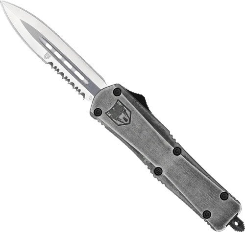 COBRATEC MEDIUM FS3 OTF  STONE - WASH 3" D2 DAGGER 1 SIDE SRRTD