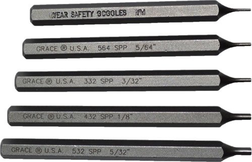 GRACE USA STARTER SHORT PIN - PUNCH SET STEEL 5PC