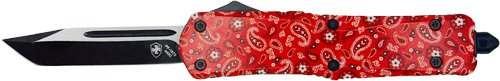 TEMPLAR KNIFE SMALL OTF RED - BANDANA 2.75" BLACK TANTO