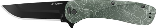 OUTDOOR EDGE RAZOR VX1 3" FLDR - GREEN TOPO ALUM SPRING ASSIST