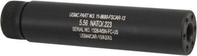 GUNTEC AR15 FAKE SUPPRESSOR - 5.5" 1/2X28 THREADS BLACK