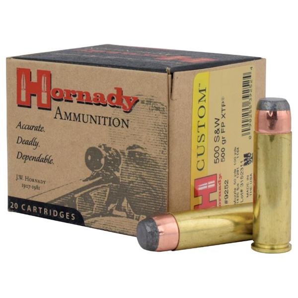 Hornady Custom Handgun Ammunition .500 S&W 500 gr XTP 1425 fps 20/ct