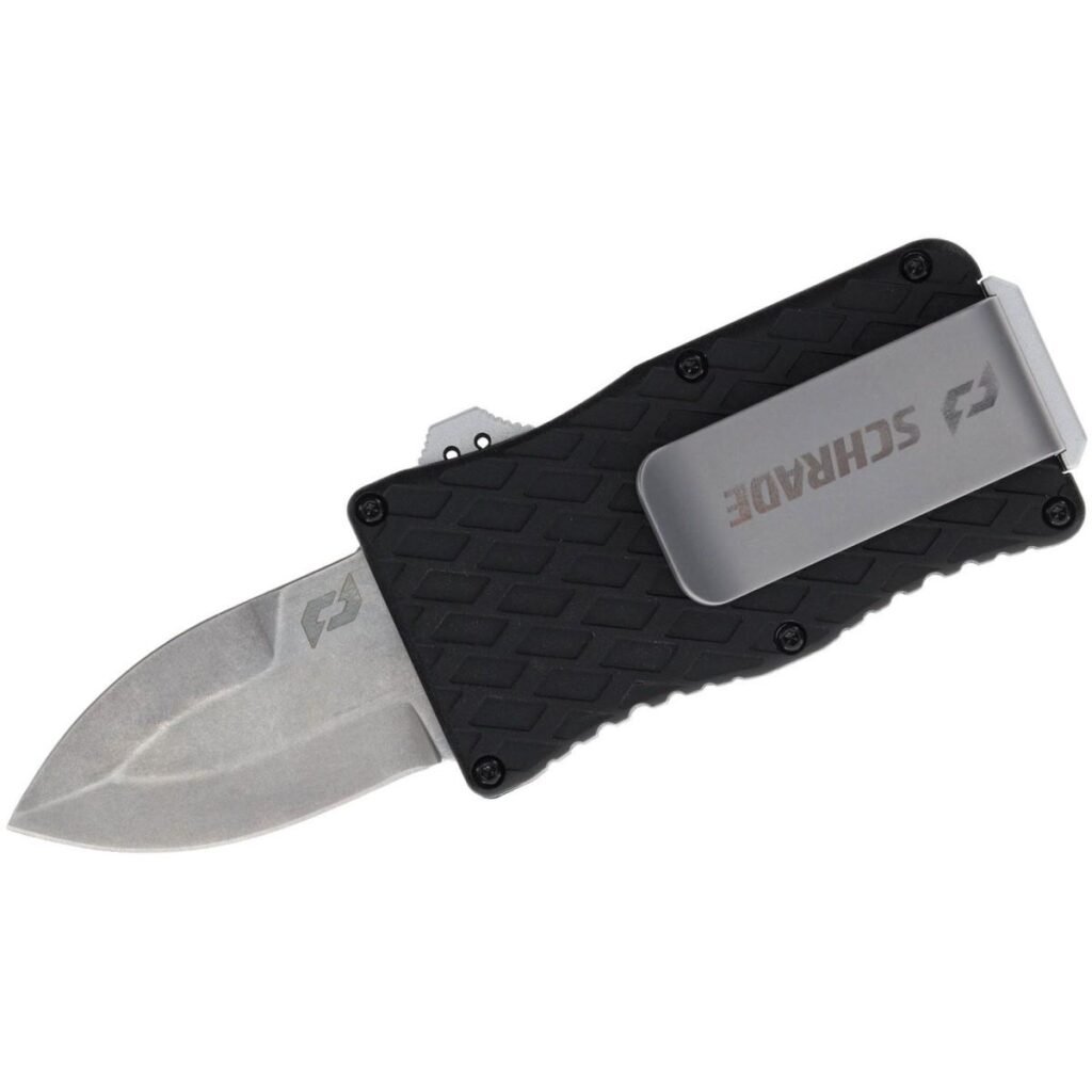 Schrade Uproar Tactical Mini D/A OTF Knife 1 9/10" Blade Black