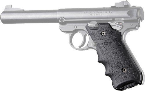 HOGUE GRIPS RUGER MKIV RUBBER - GRIP W/ FINGER GROOVES BLACK