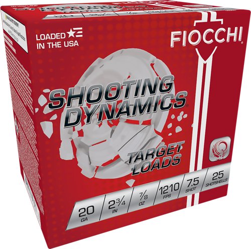 FIOCCHI 20GA 2.75" 7/8OZ #7.5 - 1210FPS 250RD CASE LOT