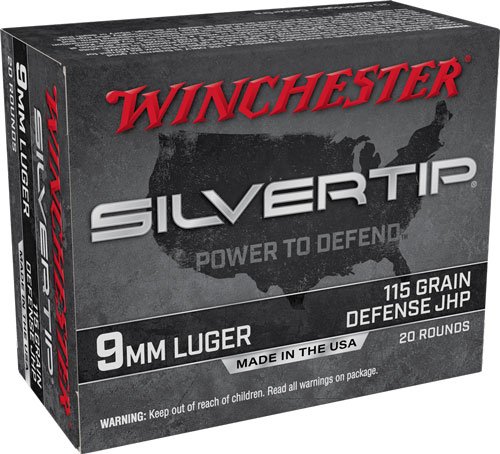 WINCHESTER SILVERTIP 9MM LUGER - 115GR HP 20RD 10BX/CS