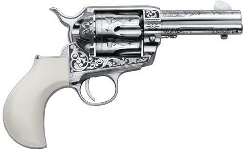 CIMARRON HUCKLEBERRY 45LC - 3.5" NICKEL ENGRAVED B-HEAD